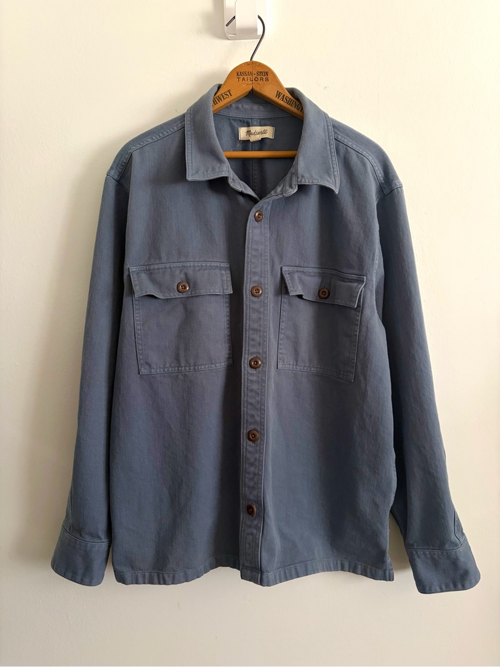 Madewell Men’s Dusty Blue Button-Front Workshirt